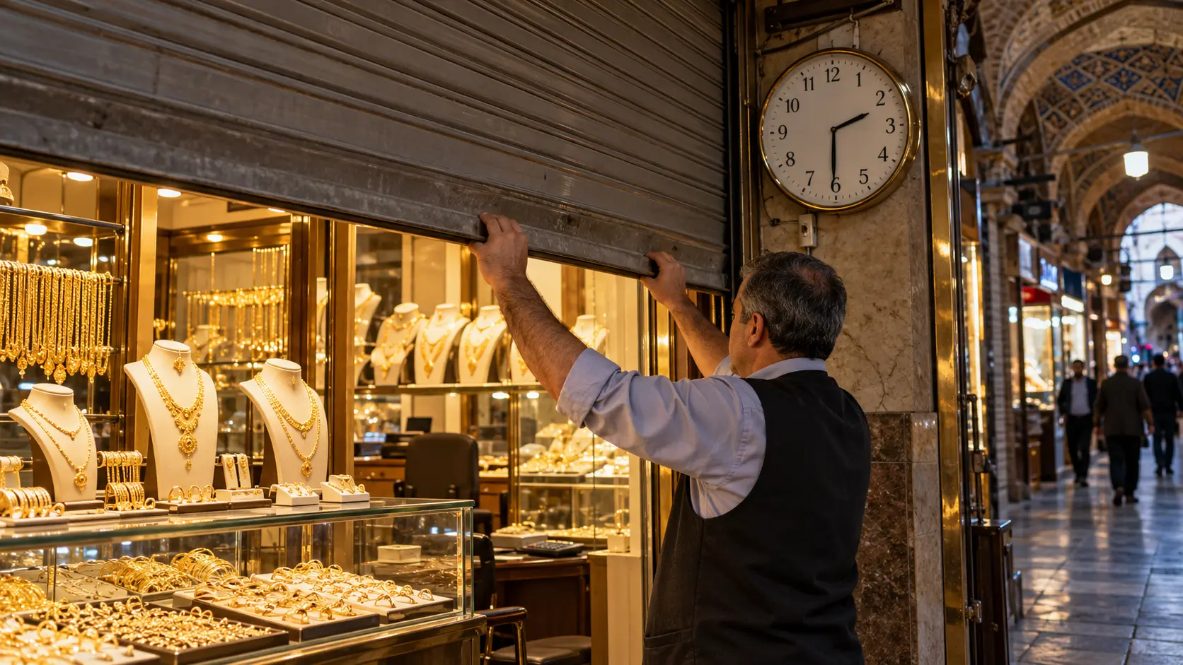 کرکره بازار طلا تهران
